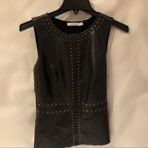 Bailey 44 Faux Leather Top